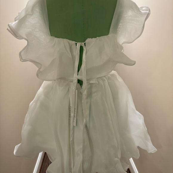 Organza Mini Off shoulder Dress-Size small  Wedding/Bridal - Picture 3 of 6